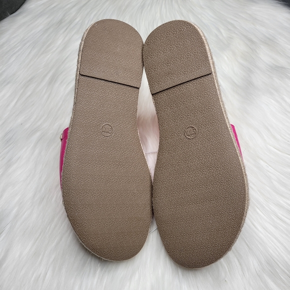 Torrid Hot Pink Faux Leather Studded Espadrille Slides Sz 9 EXTRA WIDE WIDTH - Picture 11 of 13